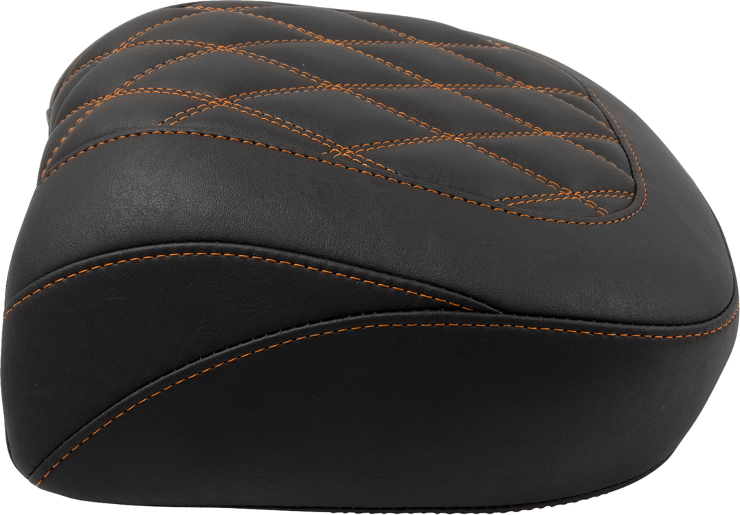 MUSTANG Wide Tripper* Seat - Passenger - Mandarin Orange Stitching - FLT/FLH '23-'25 88511MO