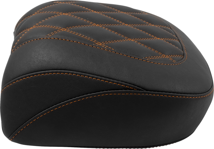 MUSTANG Wide Tripper* Seat - Passenger - Mandarin Orange Stitching - FLT/FLH '23-'25 88511MO