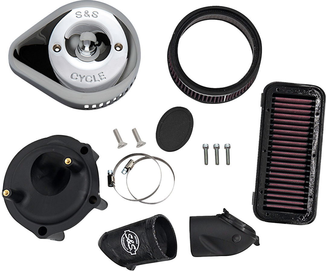 S&S CYCLE Stealth Air Cleaner Kit with Cover - Chrome - Indian 170-0827
