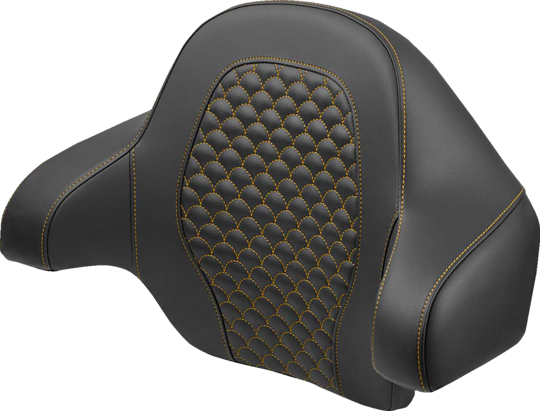 SADDLEMEN Tour Pak - Dragon Scale - Gold Stitch - FLH/FLT '14-'24 814-07-20907