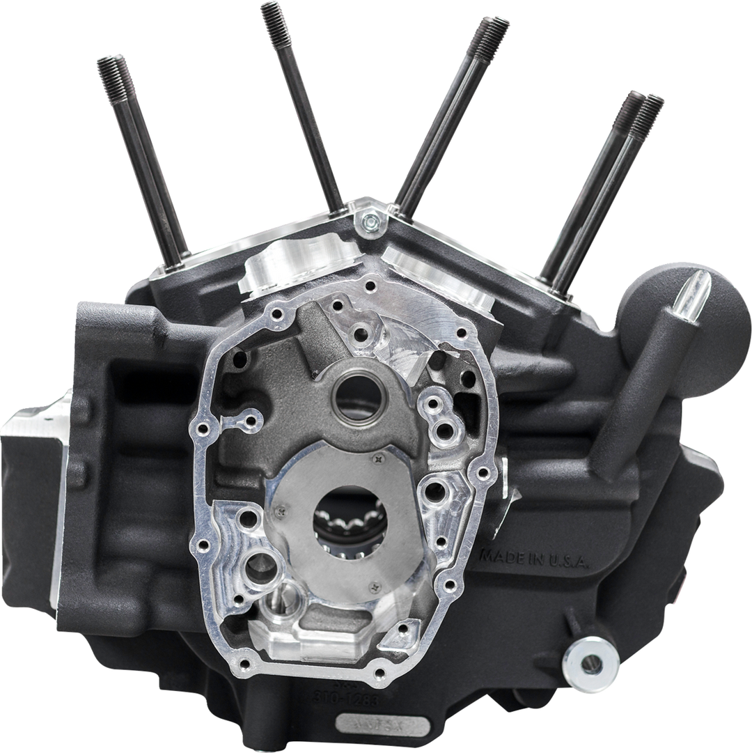 S&S CYCLE Crankcase - MK-Series "B" - Black - M8 Softail 310-1326
