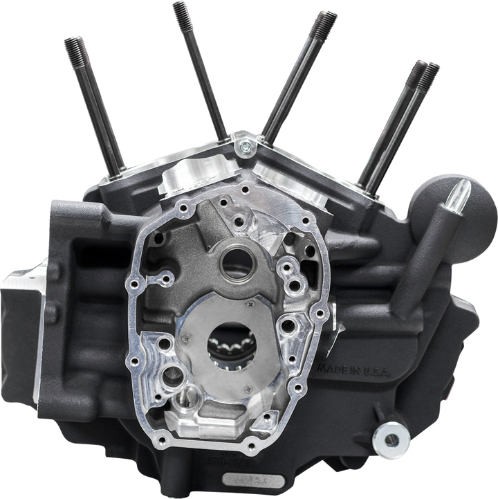 S&S CYCLE Crankcase - MK-Series "B" - Black - M8 Softail 310-1326