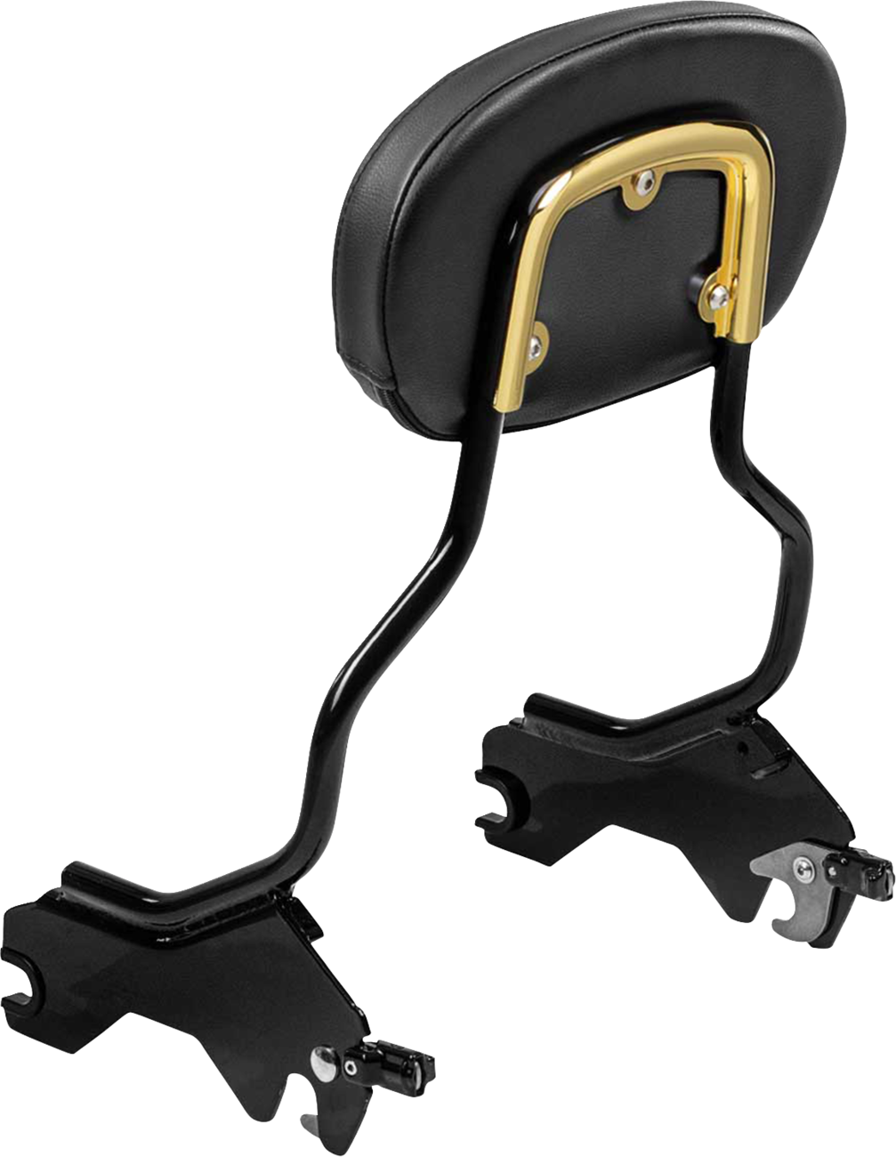 SADDLEMEN Sissy Bar Pad Bracket - Gold 15725GO