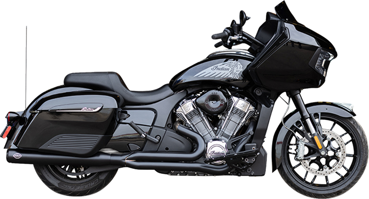 S&S CYCLE 2-into-1 Qualifier Exhaust System - Guardian Black - Race Only - Indian with PowerPlus 550-1131