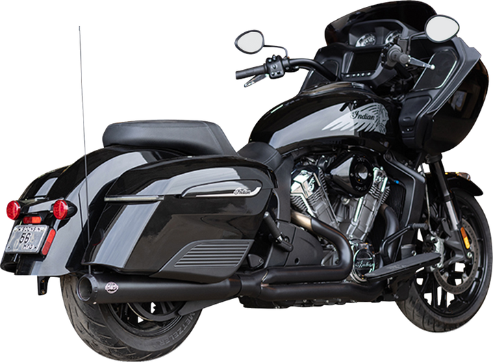 S&S CYCLE 2-into-1 Qualifier Exhaust System - Guardian Black - 49 State - Indian with PowerPlus 550-1133