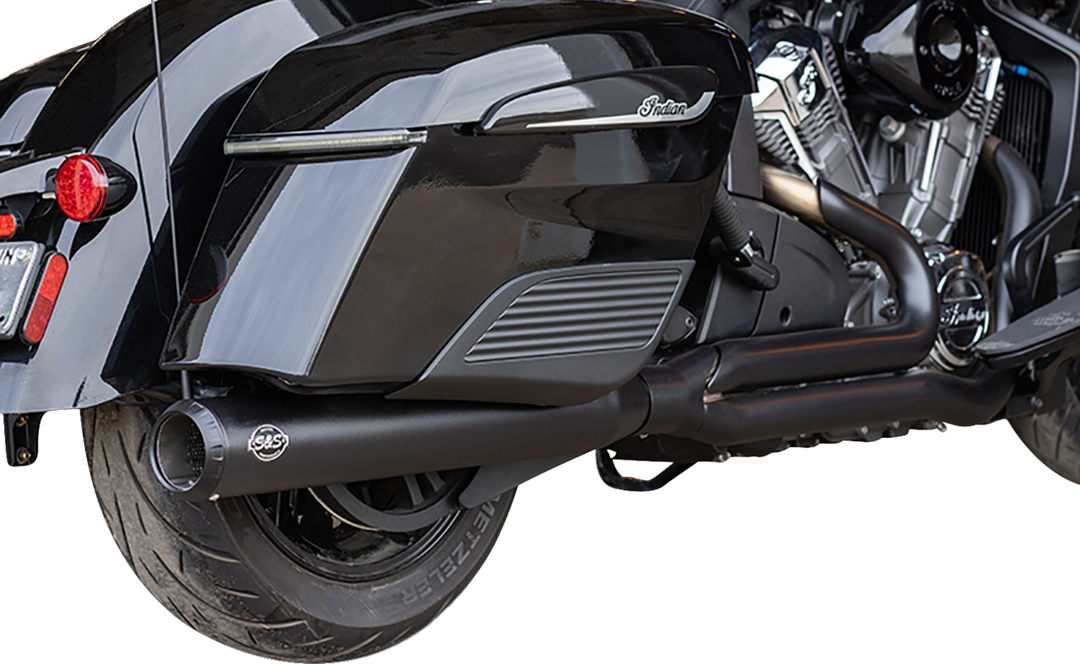 S&S CYCLE 2-into-1 Qualifier Exhaust System - Guardian Black - 49 State - Indian with PowerPlus 550-1133