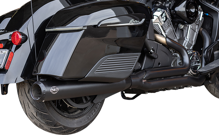 S&S CYCLE 2-into-1 Qualifier Exhaust System - Guardian Black - 49 State - Indian with PowerPlus 550-1133