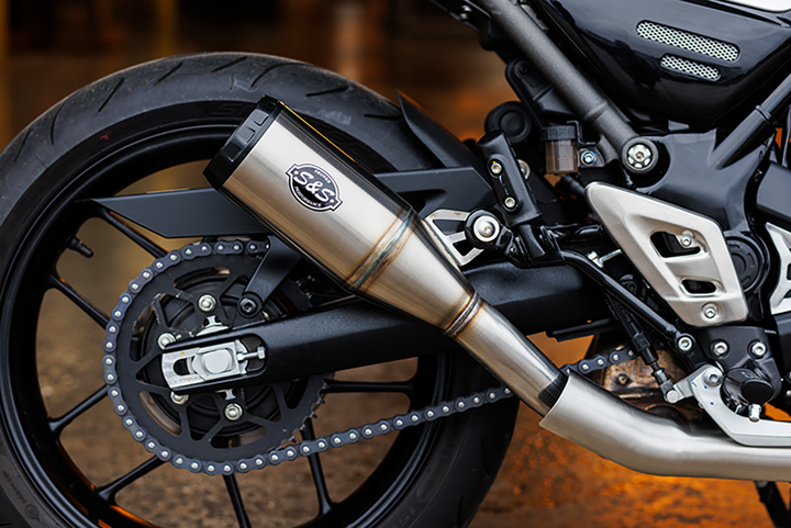 S&S CYCLE Grand National Slip-On Muffler - Stainless Steel - Speed 400 & Scrambler 400 550-1143