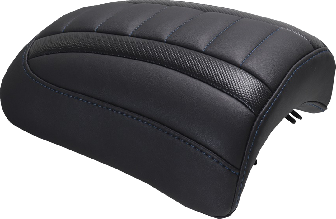 MUSTANG Padded Passenger Seat Cowl - Double Diamond - Sky Blue Stitch - FLT/FLH '23-'25 88611SB