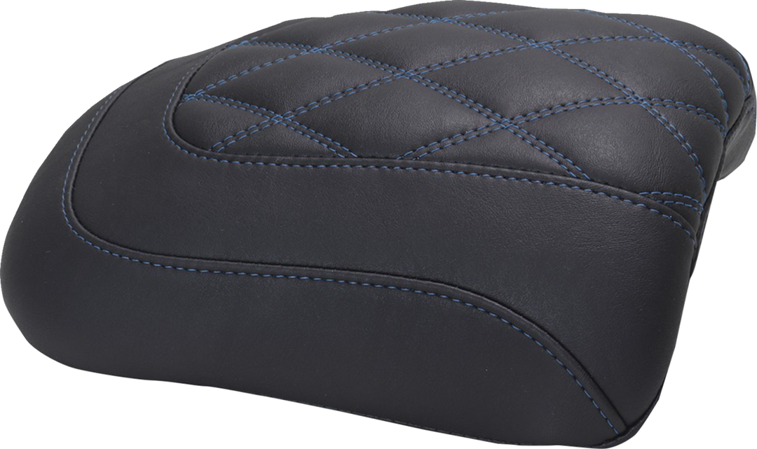 MUSTANG Padded Passenger Seat Cowl - Deluxe - Sky Blue Stitch - FLT/FLH '23-'25 88610SB