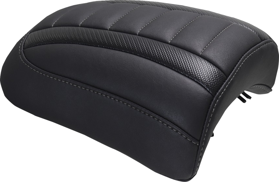 MUSTANG Padded Passenger Seat Cowl - Deluxe - Gunmetal Stitch - FLT/FLH '23-'25 88610GM
