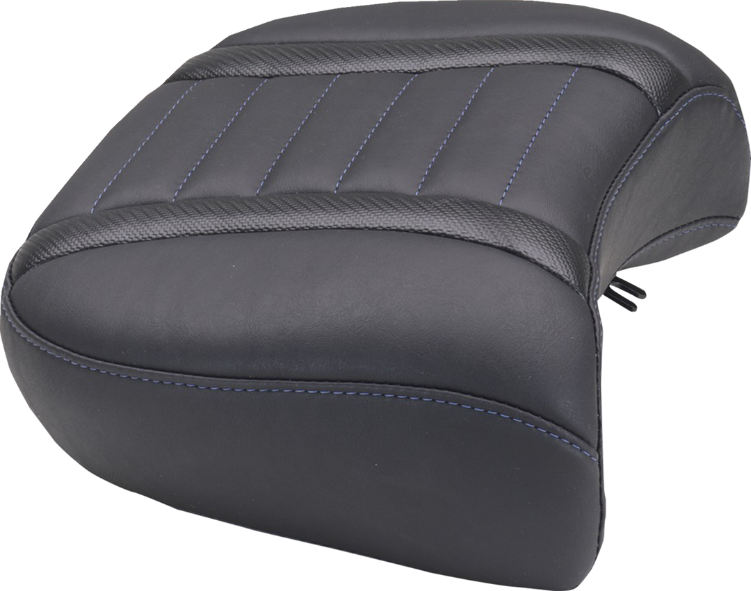 MUSTANG Deluxe Passenger Seat - Wide - Sky Blue Stitch - FLT/FLH '23-'25 88420SB