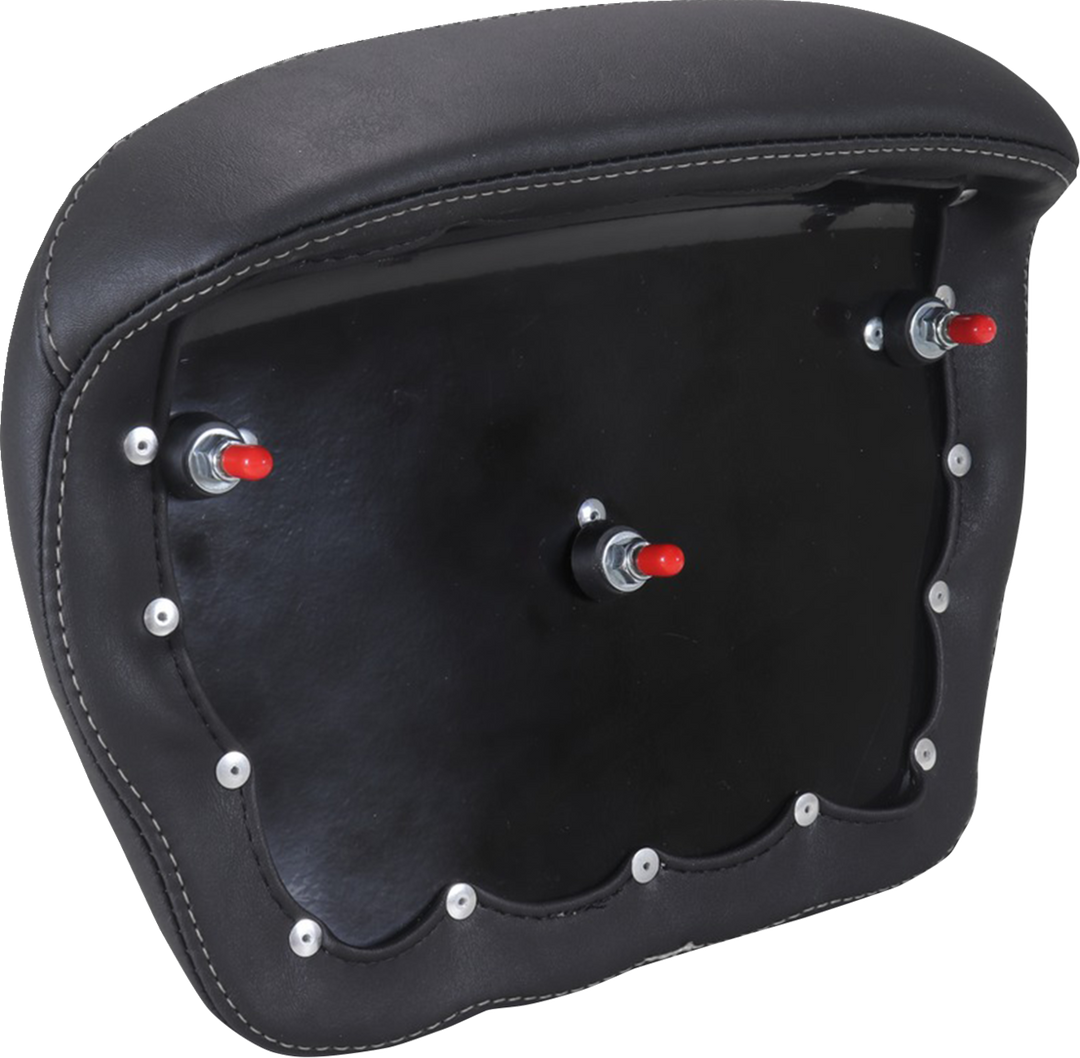 MUSTANG Chopped Tour-Pak® Pad - Gunmetal Stitching - FLH/FLT '23-'25 88440GM