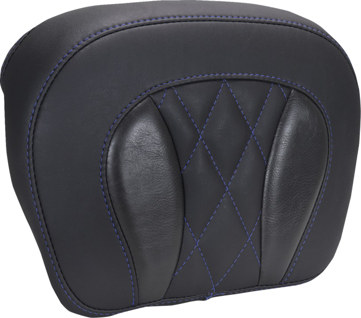 MUSTANG Chopped Tour-Pak® Pad - Sky Blue Stitching - FLH/FLT '23-'25 88440SB