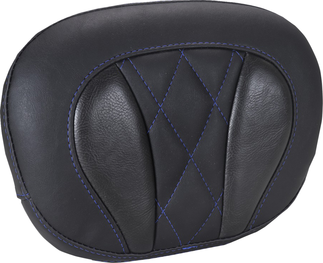 MUSTANG Deluxe Sissy Bar Pad - Diamond - Sky Blue Stitch - FLT/FLH '23-'25 88450SB