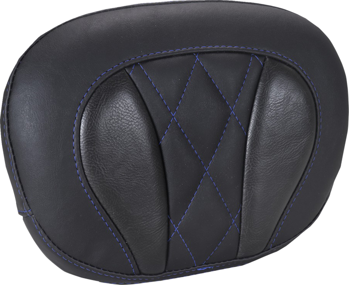 MUSTANG Deluxe Sissy Bar Pad - Diamond - Sky Blue Stitch - FLT/FLH '23-'25 88450SB