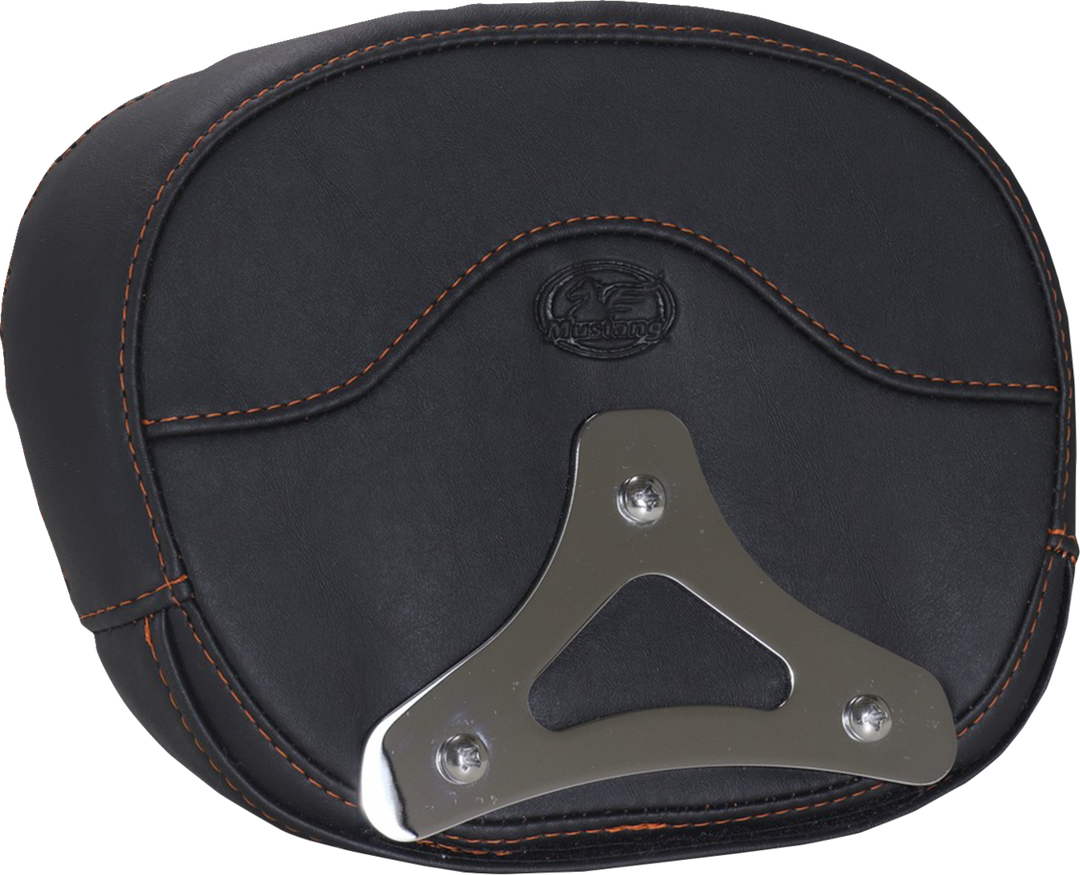 MUSTANG Deluxe Sissy Bar Pad - Diamond - Mandarin Orange Stitch - FLT/FLH '23-'25 88450MO