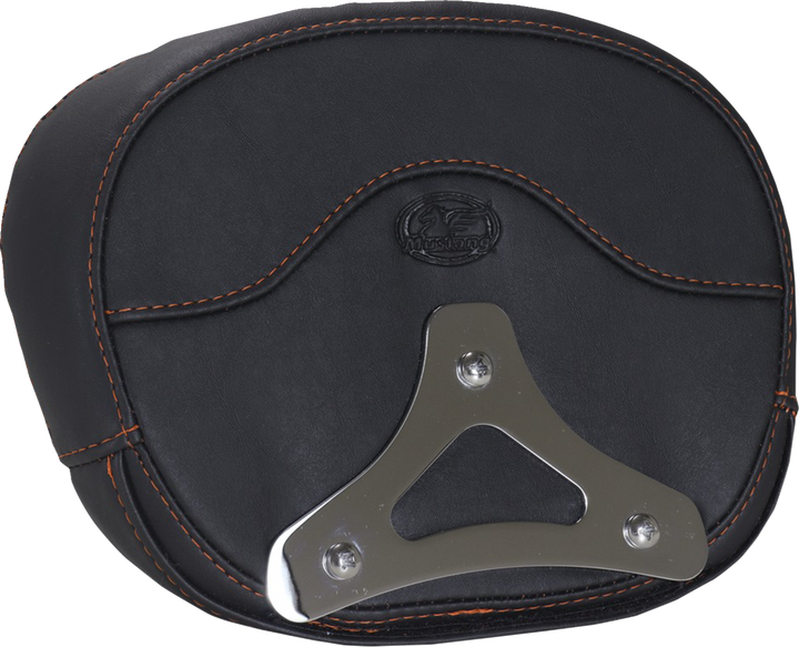 MUSTANG Deluxe Sissy Bar Pad - Diamond - Mandarin Orange Stitch - FLT/FLH '23-'25 88450MO