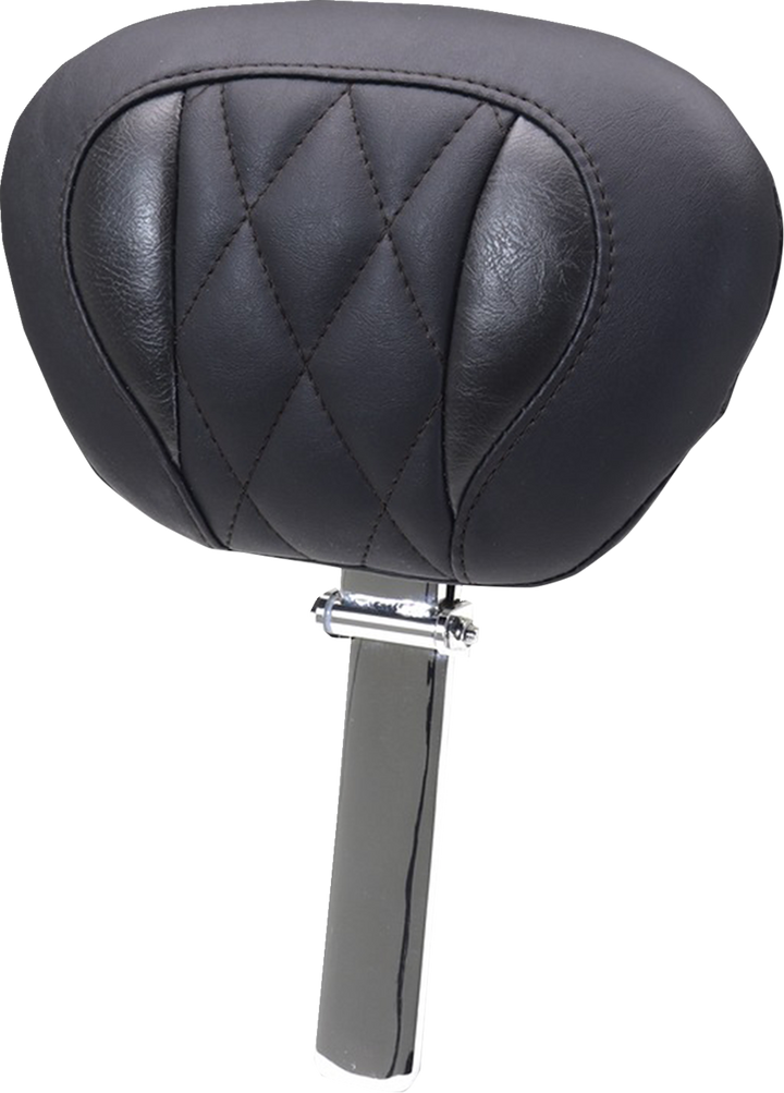 MUSTANG Deluxe Driver Backrest - Diamond - Black Stitching - FLT/FLH '23-'25 89460