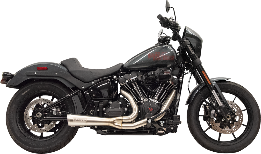 BASSANI XHAUST 2-into-1 The Ripper Exhaust System with Megaphone Muffler - Short - Chrome - M8 Softail 1S75