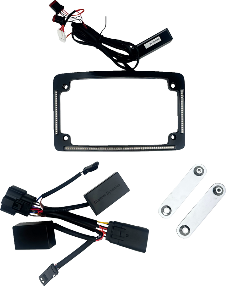 CUSTOM DYNAMICS License Plate Frame - LED - Black TF05-23-B