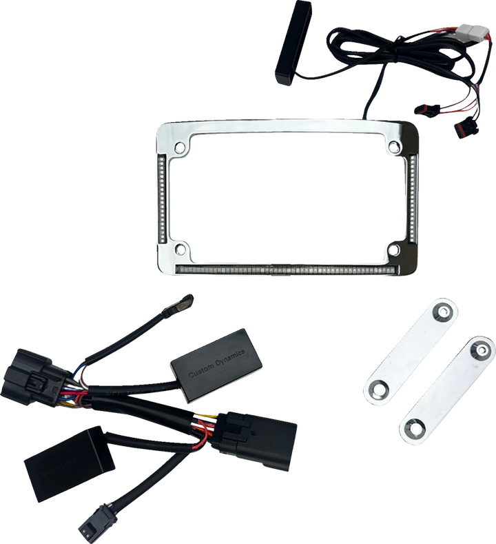 CUSTOM DYNAMICS License Plate Frame - LED - Chrome TF05-23-C