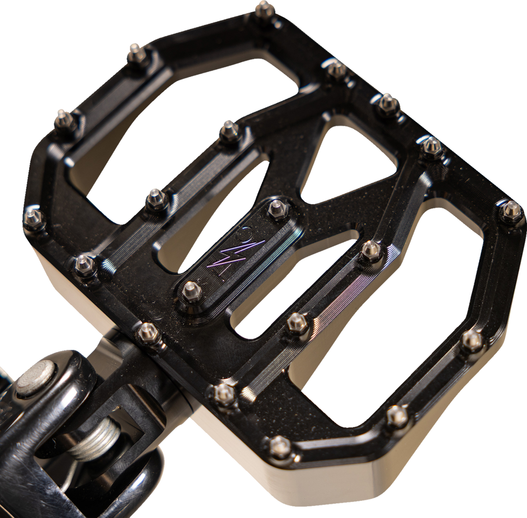 THRASHIN SUPPLY CO. Mini Aggressor Floorboards - Black - Rear TSC-2031-1-D