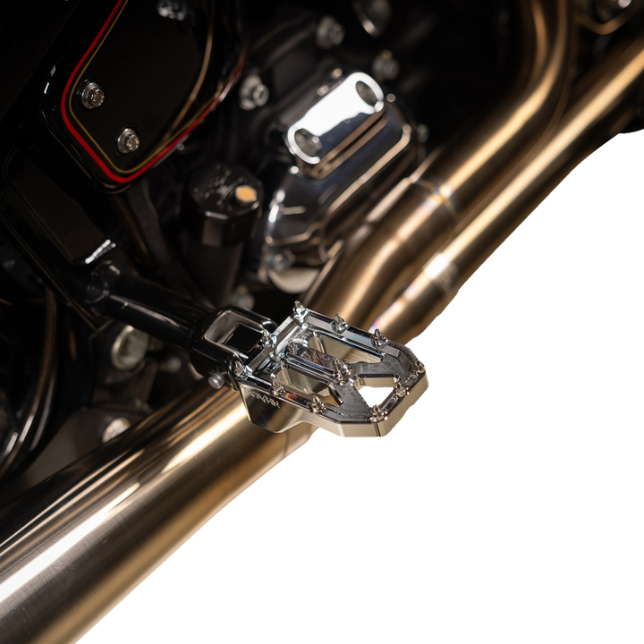 THRASHIN SUPPLY CO. Aggressor Foot Pegs - Rear - Chrome - HD '72-'25 TSC-2022-3-D