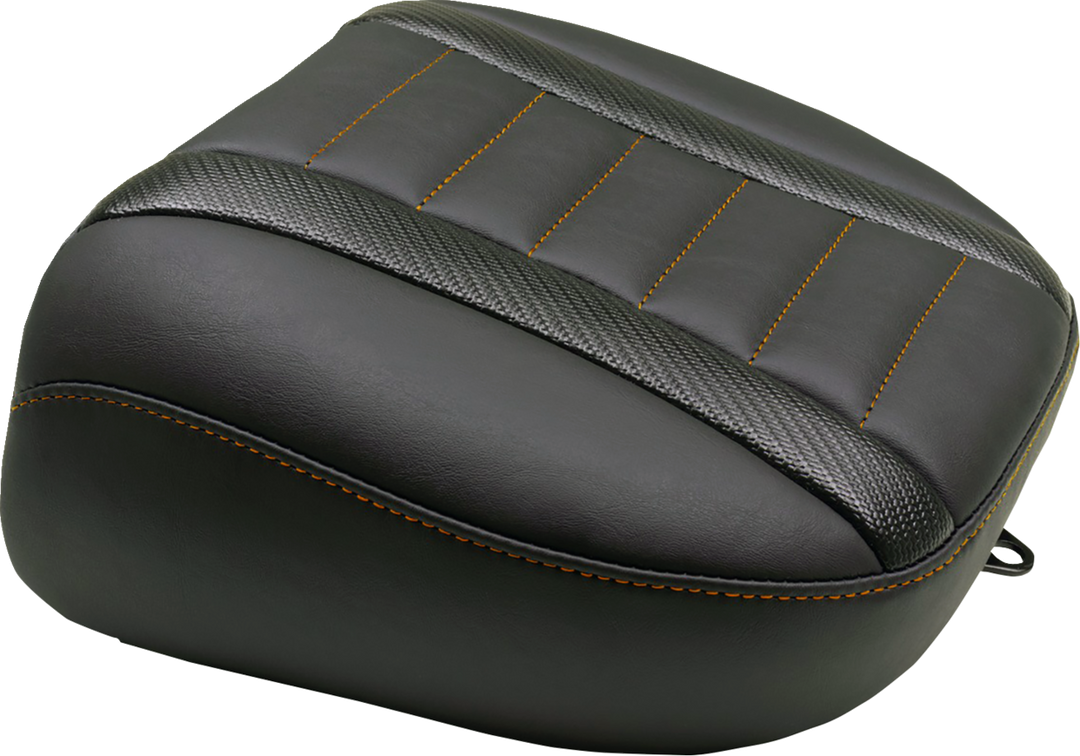 MUSTANG Deluxe Touring Passenger Seat - Mandarin Orange Stitch - FLT/FLH '23-'25 88402MO