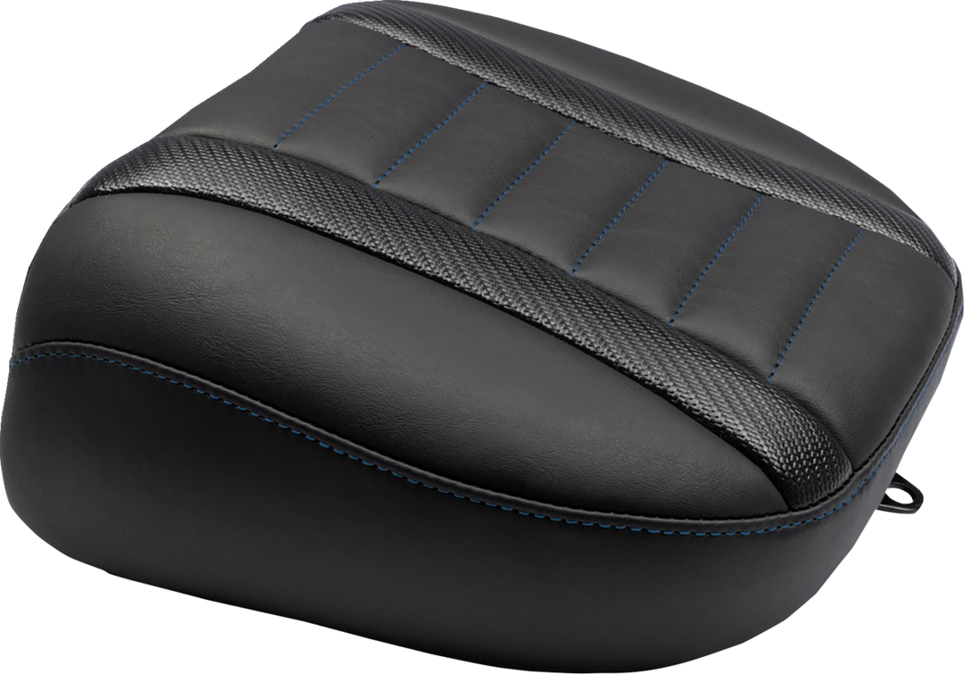 MUSTANG Deluxe Touring Passenger Seat - Sky Blue Stitch - FLT/FLH '23-'25 88402SB