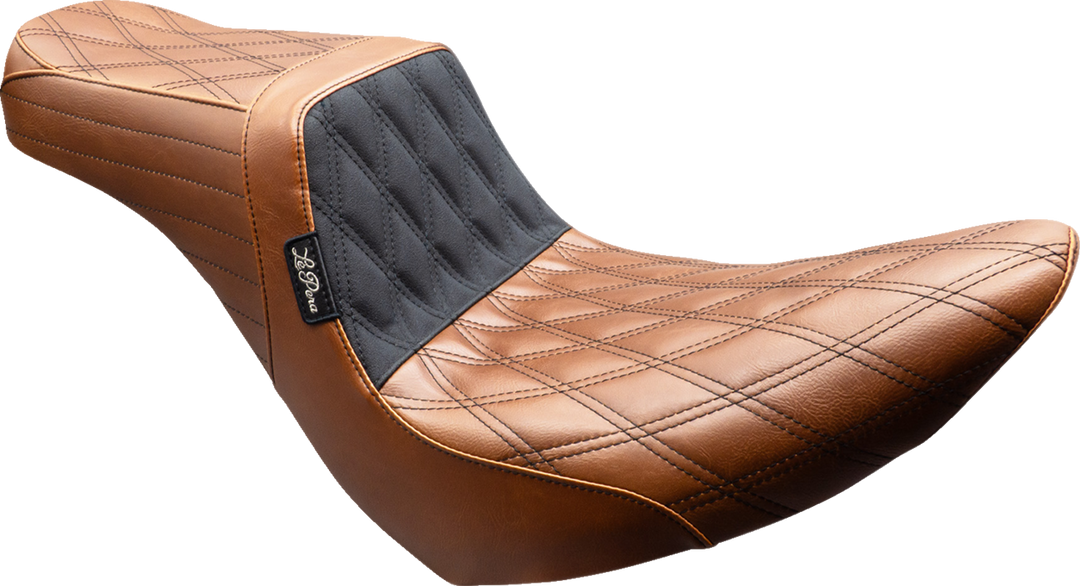 LE PERA Tailwhip Seat - Brown - Double Diamond - Black Stitch - FX/FL '18-'25 LYR-580TDV01