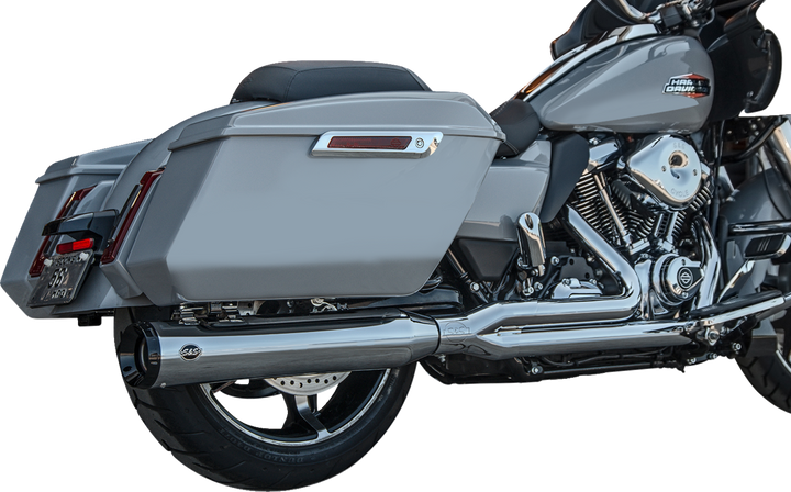 S&S CYCLE 2-into-1 GNX Exhaust System - Race Only - Chrome - Touring 550-1168