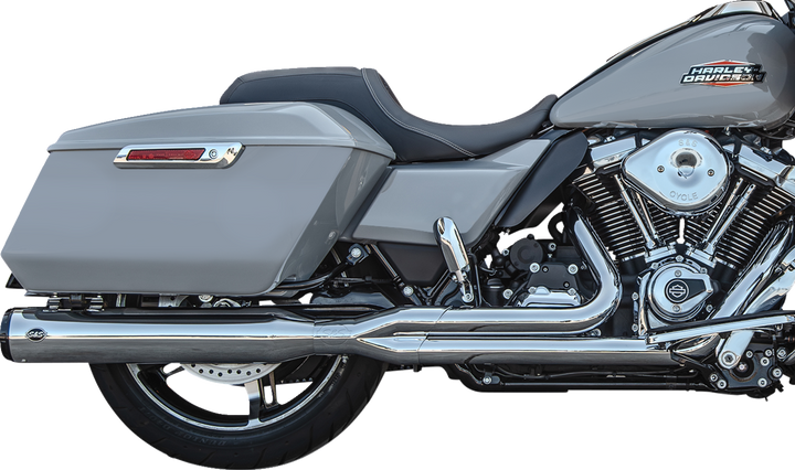 S&S CYCLE 2-into-1 GNX Exhaust System - Race Only - Chrome - Touring 550-1168