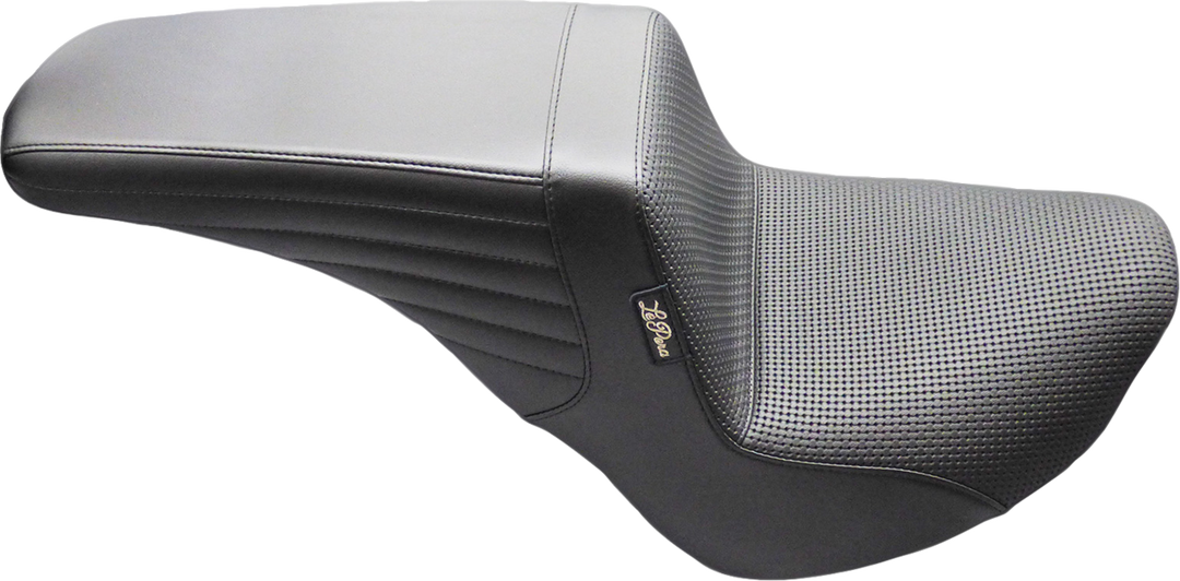 LE PERA Kickflip Up Front Seat - Basketweave - Black - FL/FX '18-'25 LYU-590BW