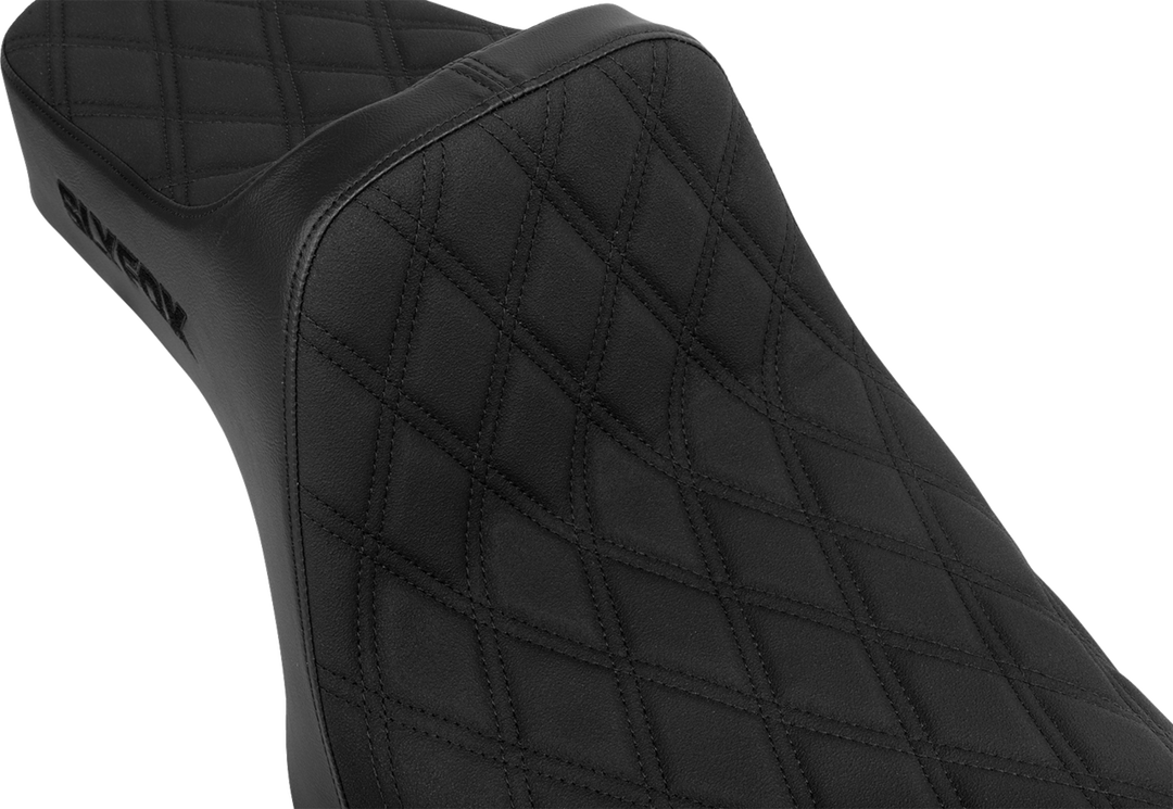 SLYFOX High Noon Seat - Double Diamond - Black Logo - Black Stitch - XL '04-'22 4709C-SlyFox