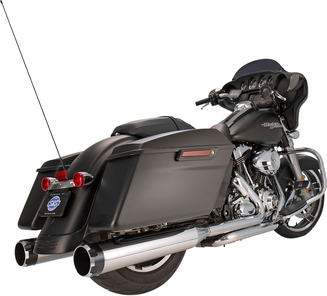 S&S CYCLE 4-1/2" MK45 Performance Mufflers - Chrome with Black Thruster 550-0619