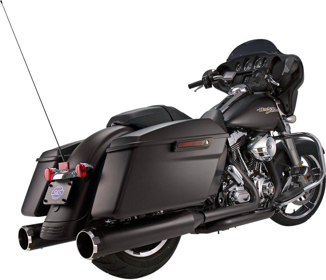 S&S CYCLE 4-1/2" MK45 Performance Mufflers - Black with Black Thruster 550-0621