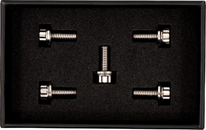 TRASK Bitchin' Bolts Hardware Kit - Titanium - M8 - Derby Cover TM-1050-A