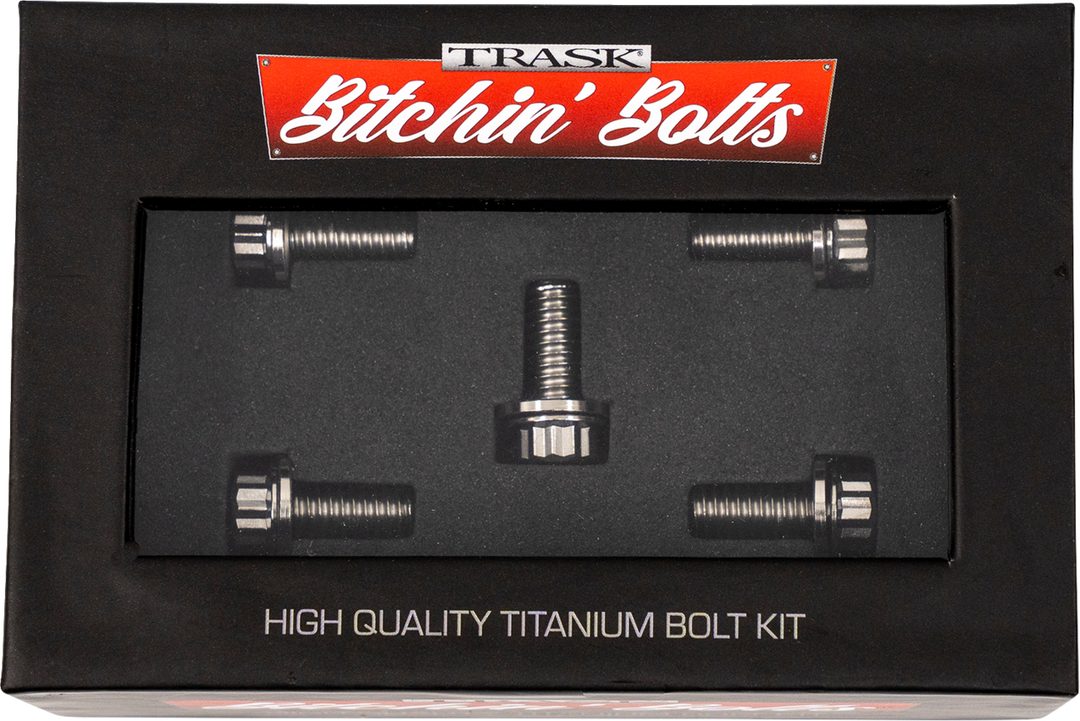 TRASK Bitchin' Bolts Hardware Kit - Titanium - M8 - Derby Cover TM-1050-A