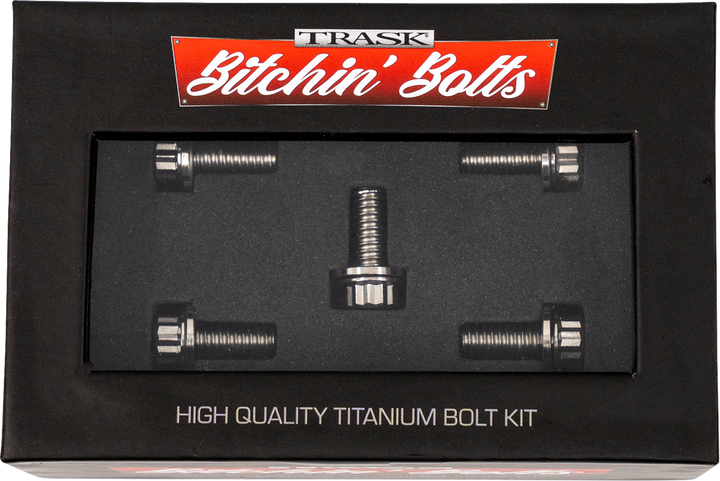 TRASK Bitchin' Bolts Hardware Kit - Titanium - M8 - Derby Cover TM-1050-A