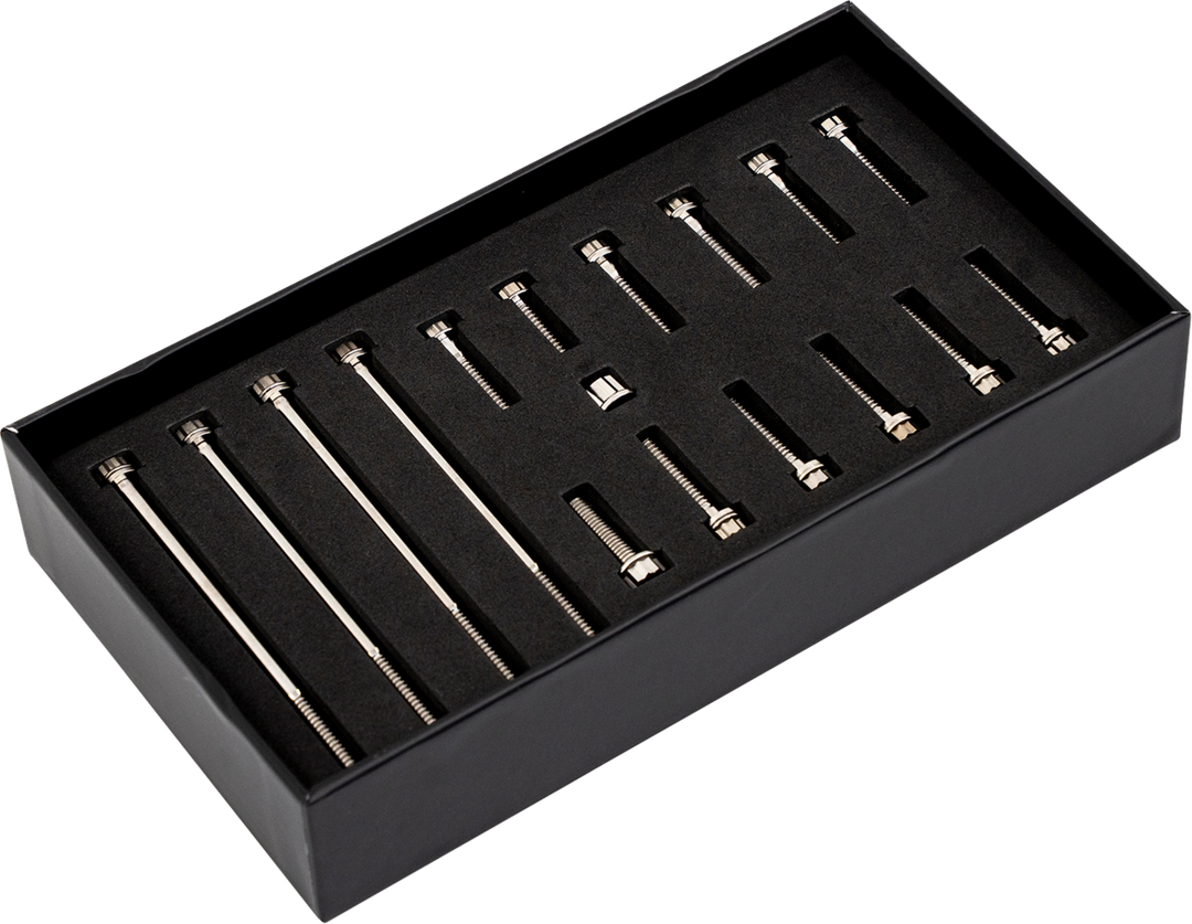 TRASK Bitchin' Bolts Hardware Kit - Titanium - M8 - Primary Cover TM-1050-G