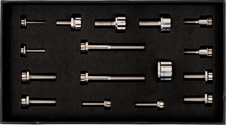 TRASK Bitchin' Bolts Hardware Kit - Titanium - M8 - Peg Mount TM-1050-F