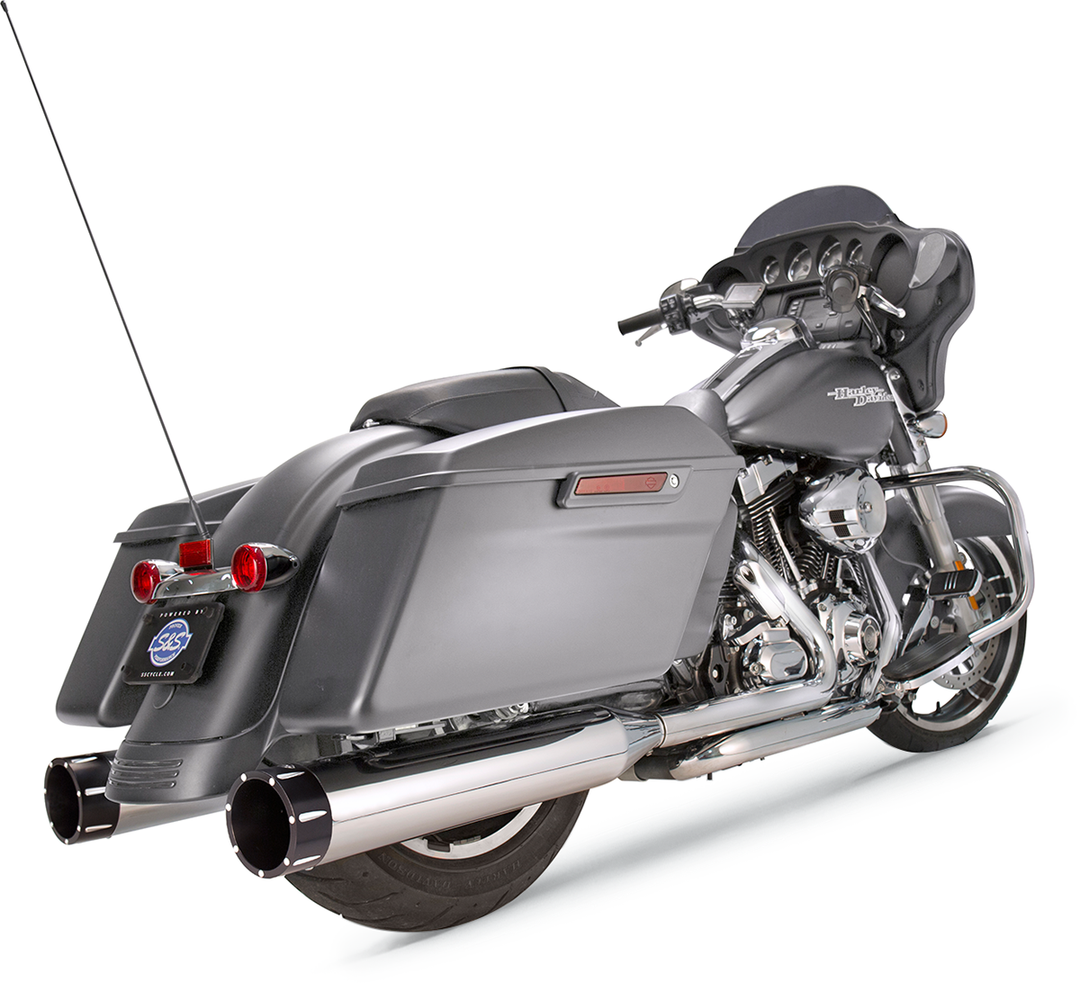 S&S CYCLE 4-1/2" MK45 Performance Mufflers - Black Tracer 550-0668