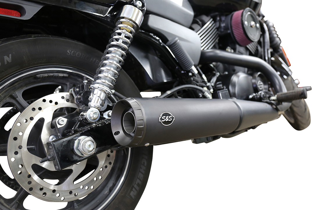 S&S CYCLE Grand National Slip-On Muffler - 4" - Black Ceramic - XG500/750 550-0703