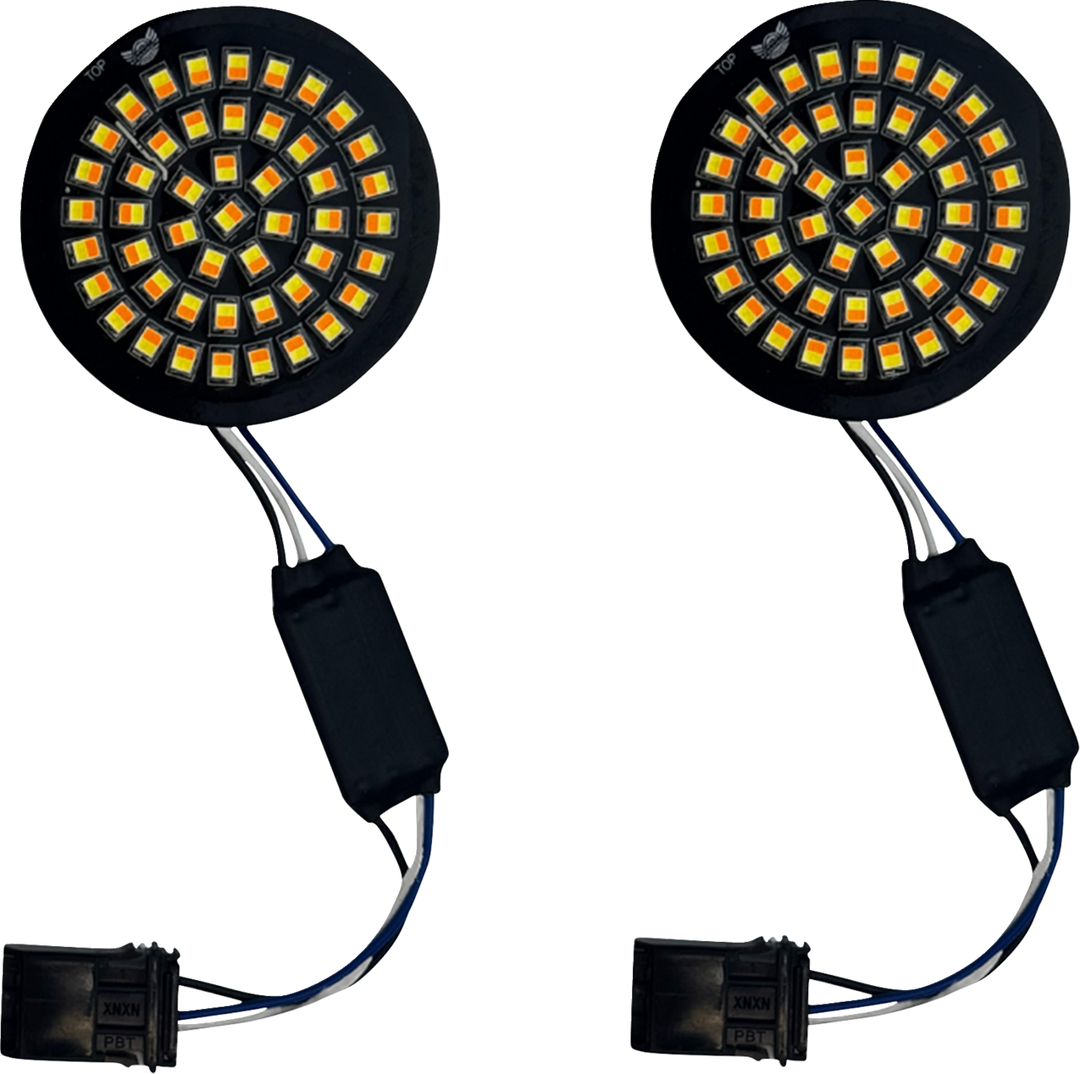 CUSTOM DYNAMICS Genesis® 4 Front Turn Signals - Amber/White GEN-4-AW-25ST