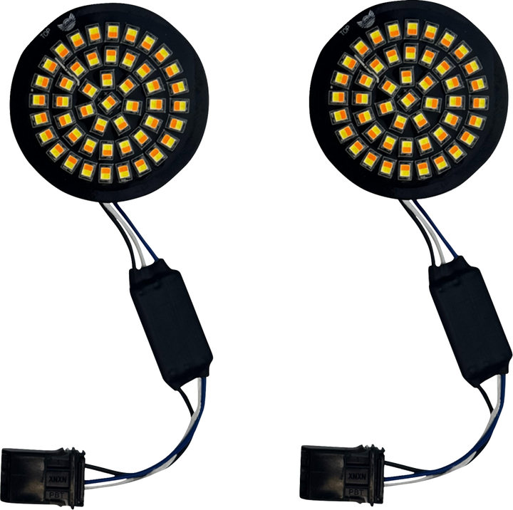 CUSTOM DYNAMICS Genesis® 4 Front Turn Signals - Amber/White GEN-4-AW-25ST
