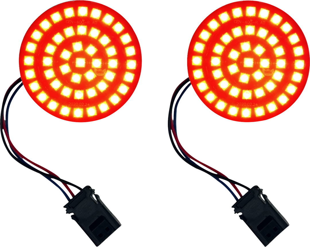 CUSTOM DYNAMICS Genesis® 4 Rear Signals - Red GEN-4-R-25ST