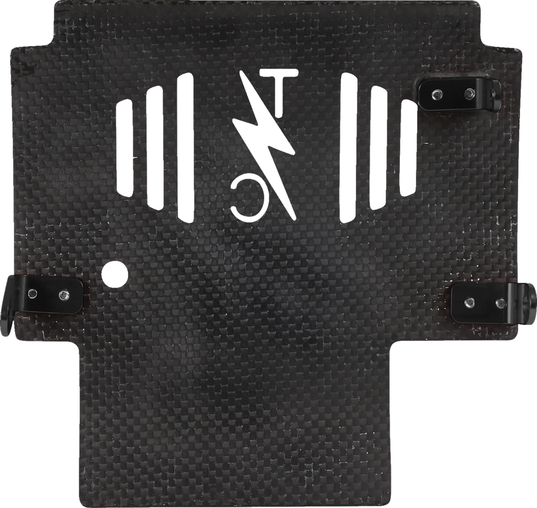 THRASHIN SUPPLY CO. Skid Plate - Carbon Fiber/Forged - With Black Brackets - FLHX/FLTRX TSC-3035-1