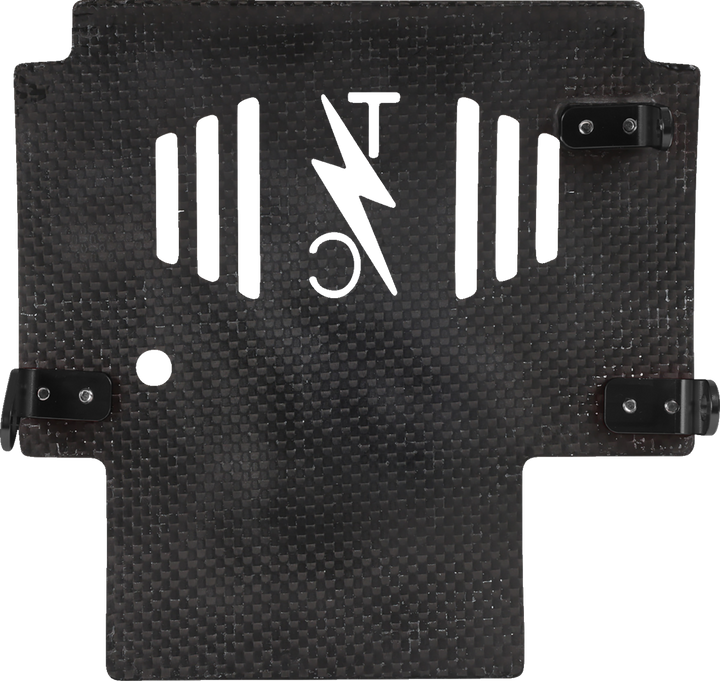 THRASHIN SUPPLY CO. Skid Plate - Carbon Fiber/Forged - With Black Brackets - FLHX/FLTRX TSC-3035-1