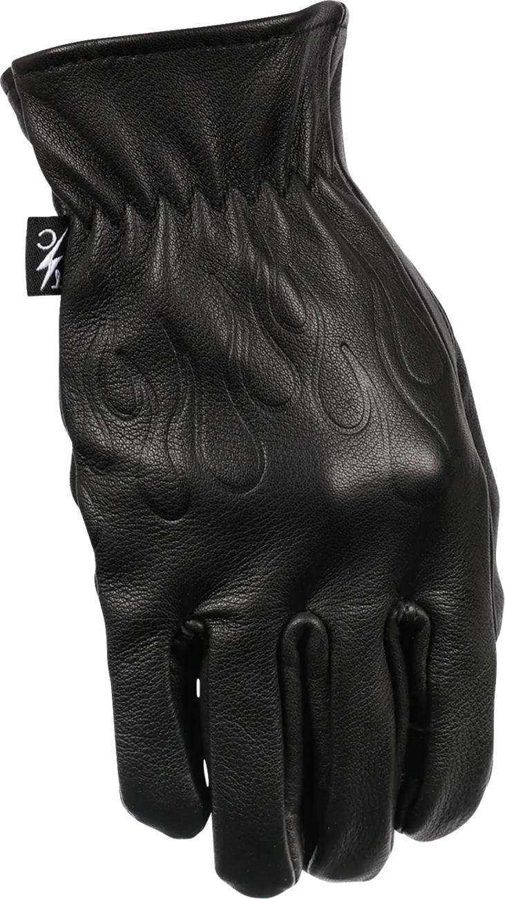 THRASHIN SUPPLY CO. Roper Leather Gloves - Black - XL TRG-01-11
